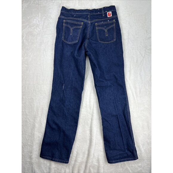 Vintage GWG CANADA GREAT WESTERN GARMENT COMPANY JEANS SIZE 32 X 31 DARK WASH - Picture 7 of 8